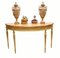 Adams Style Console Table in Satinwood with Painted Top 4