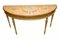 Adams Style Console Table in Satinwood with Painted Top 1