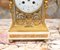 Orologio decorativo in marmo dorato, Francia, set di 3, Immagine 2