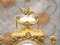 Orologio decorativo in marmo dorato, Francia, set di 3, Immagine 4