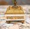 Orologio decorativo in marmo dorato, Francia, set di 3, Immagine 13