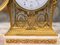 Orologio decorativo in marmo dorato, Francia, set di 3, Immagine 12