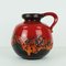 Schwarz-rote Fat Lava Vase von Scheurich, 1960er 1