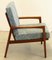 Mid-Century Upholstered Teak Armchair 13