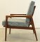 Mid-Century Upholstered Teak Armchair, Image 4