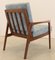 Mid-Century Upholstered Teak Armchair 10