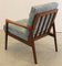 Mid-Century Upholstered Teak Armchair 9