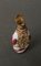 19th Century Opaline Salt Bottle in an Ovoid Shape Lined with Red Moldings 3