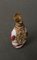 Botella de sal opalina del siglo XIX de forma ovoide forrada con molduras rojas, Imagen 3