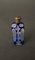 19th Century Baluster-Shaped Salt Bottle in Blue Glass 2