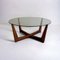 Round Coffee Table in from Teak and Glass from Wilhelm Renz, 1960s, Image 1