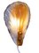 Fåglavis Glasbruk Muschelförmige Wandlampe aus Glas & Messing, 1960er 6