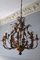 Large Mid-Century Gilt Tole Chandelier by Hans Kögl, 1970s, Image 3