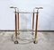 Roller Table in Glass and Gold Metal, 1980s 8