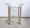 Roller Table in Glass and Gold Metal, 1980s, Image 8