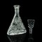 Mid-Century English Wine Decanter in Cut Glass, 1960s 1