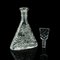 Mid-Century English Wine Decanter in Cut Glass, 1960s, Image 1