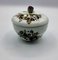 Sugar Bowl in Painted in Black with Roses by Meissen Marcolini 1