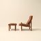 Hunter Lounge Chair with Original Ottoman by Torbjørn Afdal for Bruksbo, Norway, 1962, Set of 2 3