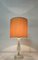 Lampada da tavolo in vetro di Murano e tessuto italiano di Seguso, anni '40, Immagine 2