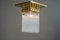 Hammered Ceiling Lamp with Glass Sticks, Vienna, 1920s 5