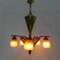 Art Deco Brass Hanging Lamp with 5 Pates De Verre Shades, 1930s, Image 28