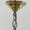Lampe à Suspension Art Déco en Laiton avec 5 Abat-jours en Pates de Verre, 1930s 18