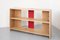 Limed Oak and Red Aluminium Bookcase by Paul Kelley, Image 1