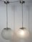 Lámparas colgantes checoslovacas Mid-Century de vidrio, años 60. Juego de 2, Imagen 2