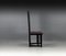 Mesa de comedor y sillas vintage en negro de Umberto Asnago, 1980. Juego de 5, Imagen 10
