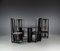 Vintage Black Dining Tabel and Chairs by Umberto Asnago, 1980, Set of 5 2