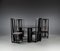Vintage Black Dining Tabel and Chairs by Umberto Asnago, 1980, Set of 5, Image 2