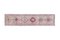 Vintage Pink Herki Runner Rug, Image 2