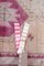 Vintage Pink Herki Runner Rug, Image 10