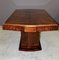 Art Deco Mahogany & Elm Burl Dining Table, 1930s 11