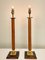 Vintage English Table Lamps in Stitched Leather and Bronze, 1950s, Set of 2 3