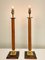 Vintage English Table Lamps in Stitched Leather and Bronze, 1950s, Set of 2, Image 3