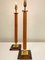 Vintage English Table Lamps in Stitched Leather and Bronze, 1950s, Set of 2 2