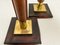 Englische Vintage Tischlampen aus Leder & Bronze, 1950er, 2er Set 6