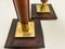 Vintage English Table Lamps in Stitched Leather and Bronze, 1950s, Set of 2, Image 6