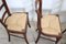 Antique Dining Chairs in Cherry Wood with Straw Seat, Set of 4 3