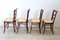 Antique Dining Chairs in Cherry Wood with Straw Seat, Set of 4, Image 4