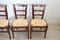 Antique Dining Chairs in Cherry Wood with Straw Seat, Set of 4 8