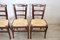 Antique Dining Chairs in Cherry Wood with Straw Seat, Set of 4, Image 8