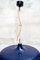Blue Lacquered Metal and Glass Ceiling Light, 1960s 3