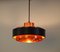 Vintage Danish Copper Layered Hanging Lamp, 1960s, Image 3