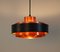 Vintage Danish Copper Layered Hanging Lamp, 1960s, Image 2