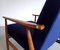 Mid-Century Armchair in Navy Blue Velvet by Henryk Lis, 1967, Image 8