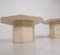 Octagonal Travertine Side Tables, 1970s, Set of 3 7