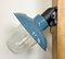 Industrial Blue Painted Factory Wall Light from Elektrosvit, 1960s, Image 7